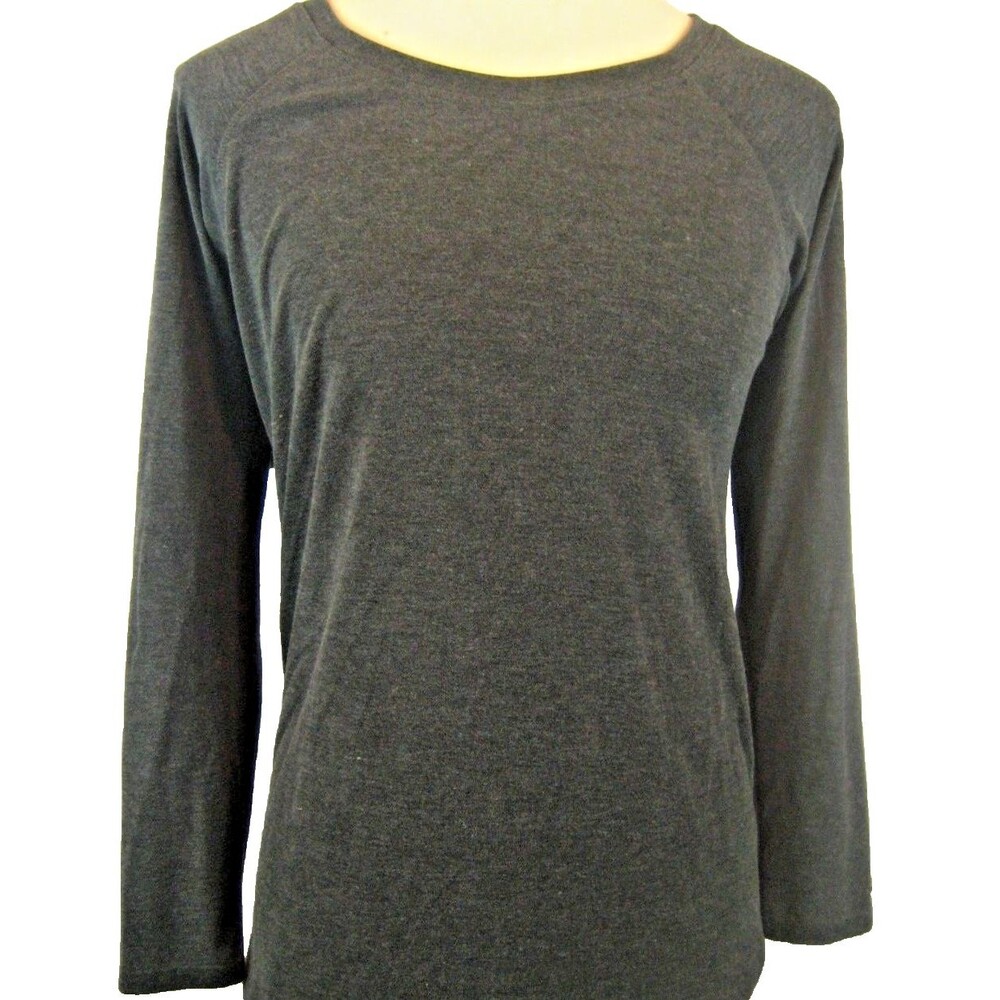 Womens Tommy Hilfiger Plus Size Layered-Look LS Charcoal Sweater Shirt sz XL